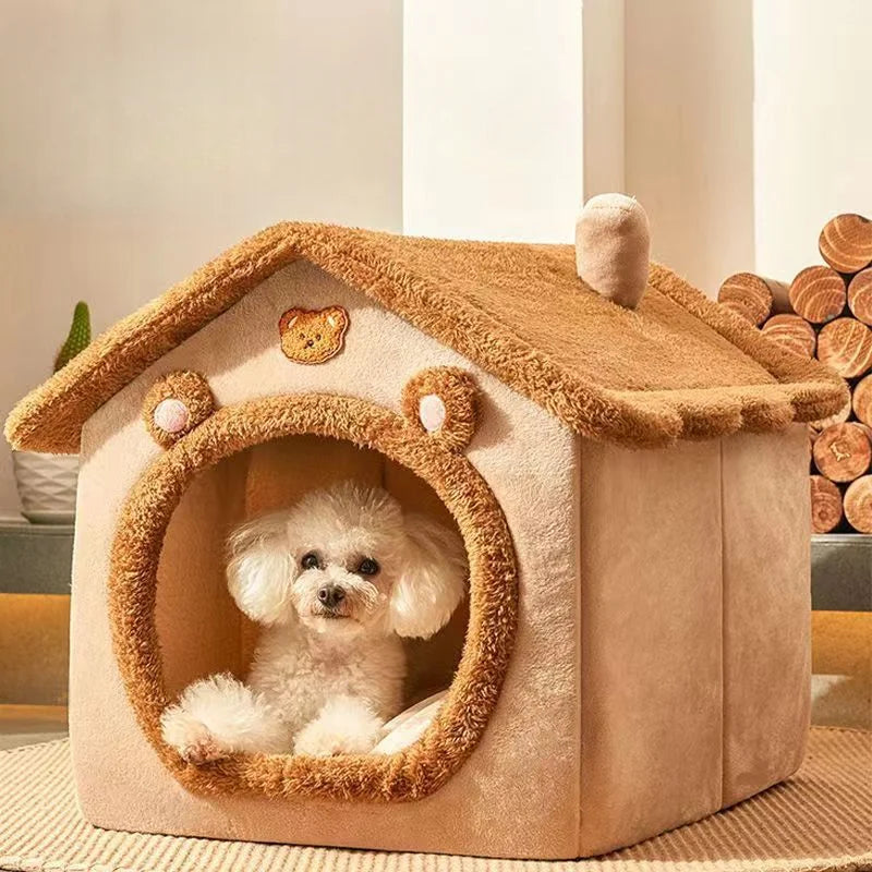 NovaPet CozyCave — All-Seasons Indoor Pet House & Kennel Bed