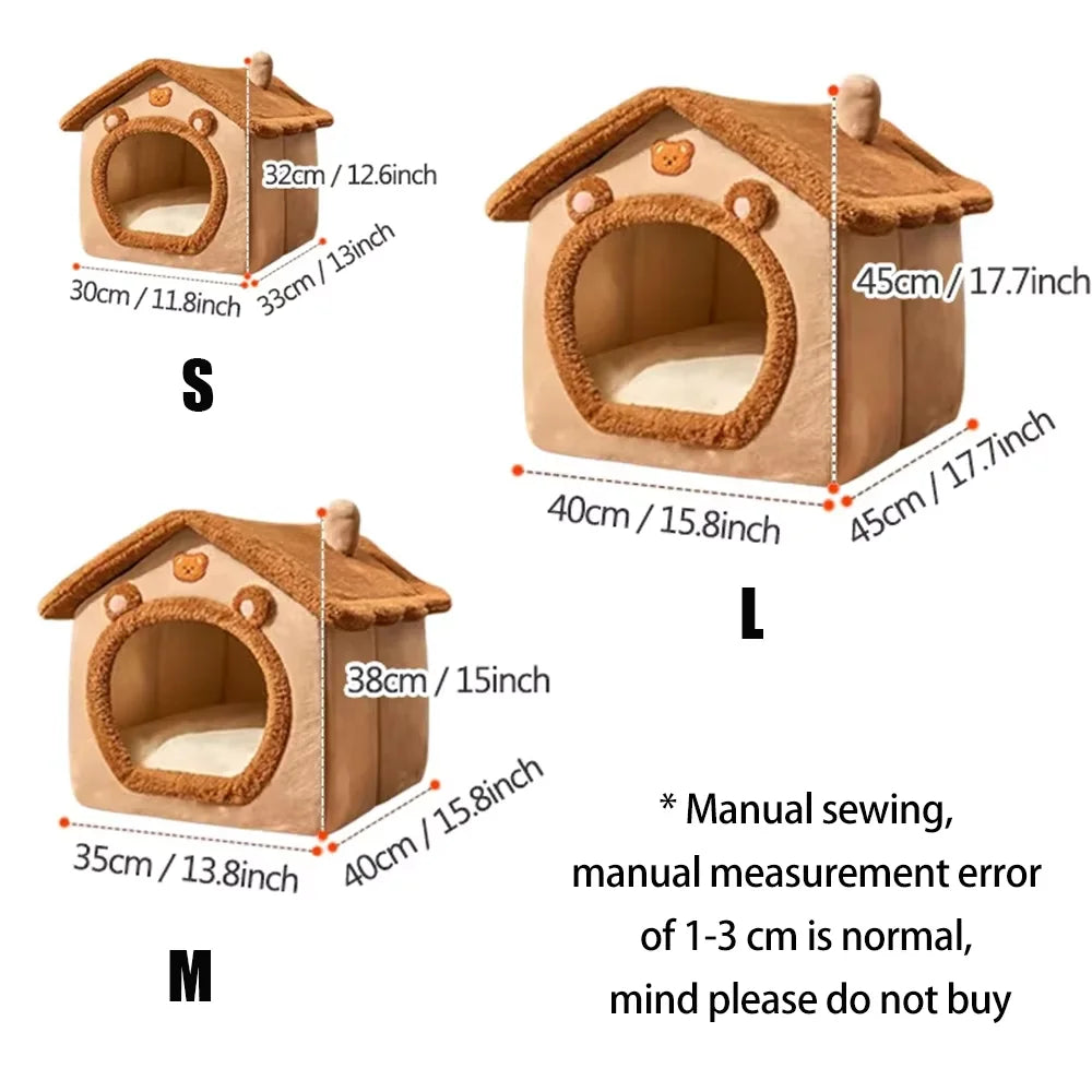 NovaPet CozyCave — All-Seasons Indoor Pet House & Kennel Bed