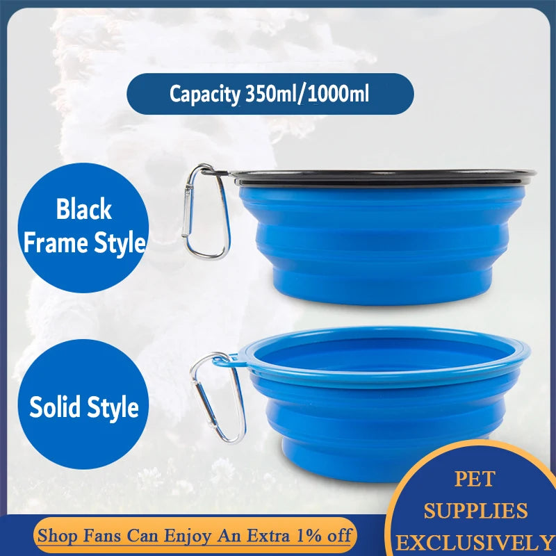 NovaPet FoldBowl — Collapsible Silicone Pet Bowl for Food & Water