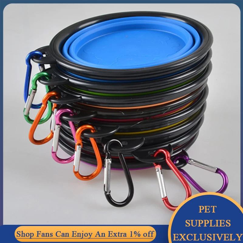 NovaPet FoldBowl — Collapsible Silicone Pet Bowl for Food & Water