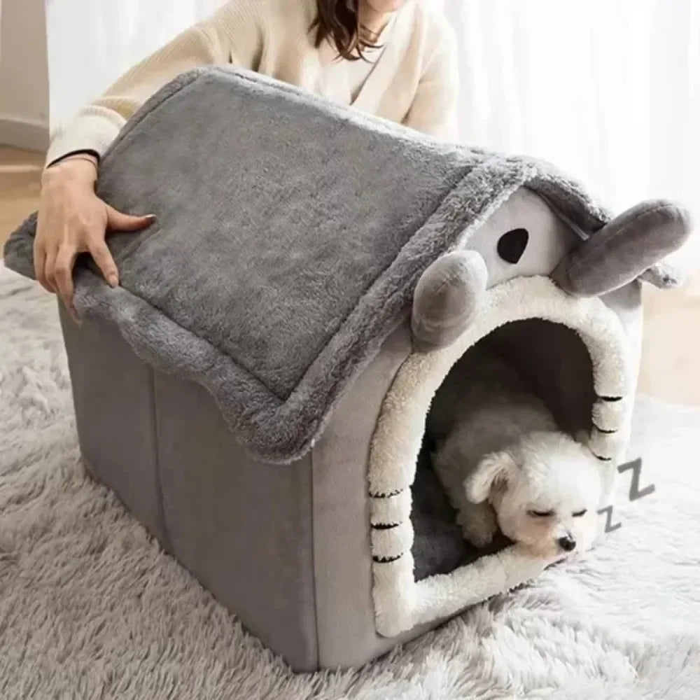 NovaPet CozyCave — All-Seasons Indoor Pet House & Kennel Bed