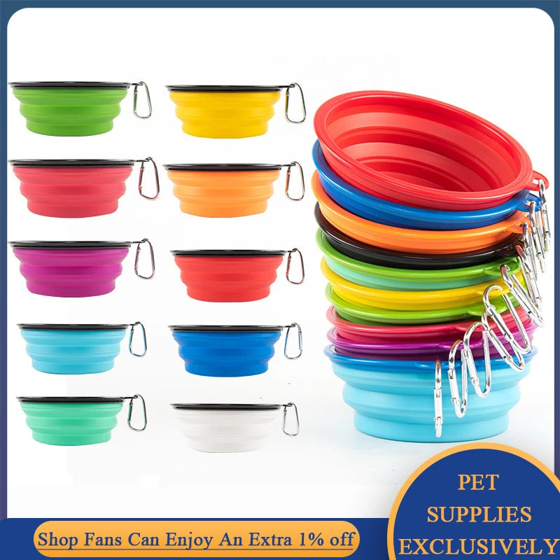 NovaPet FoldBowl — Collapsible Silicone Pet Bowl for Food & Water