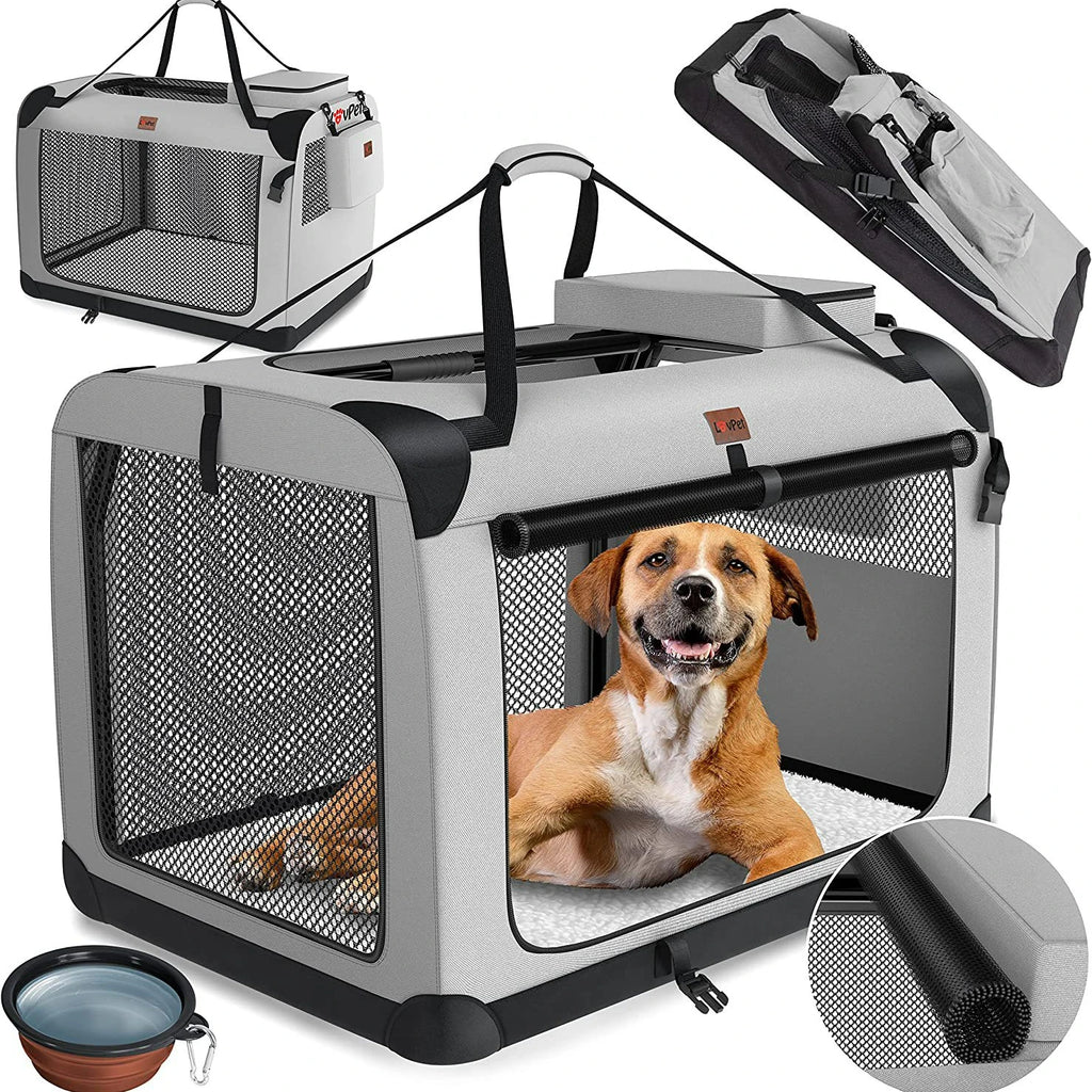 NovaPet RoamSafe — Foldable Pet Travel Carrier & Car Cage